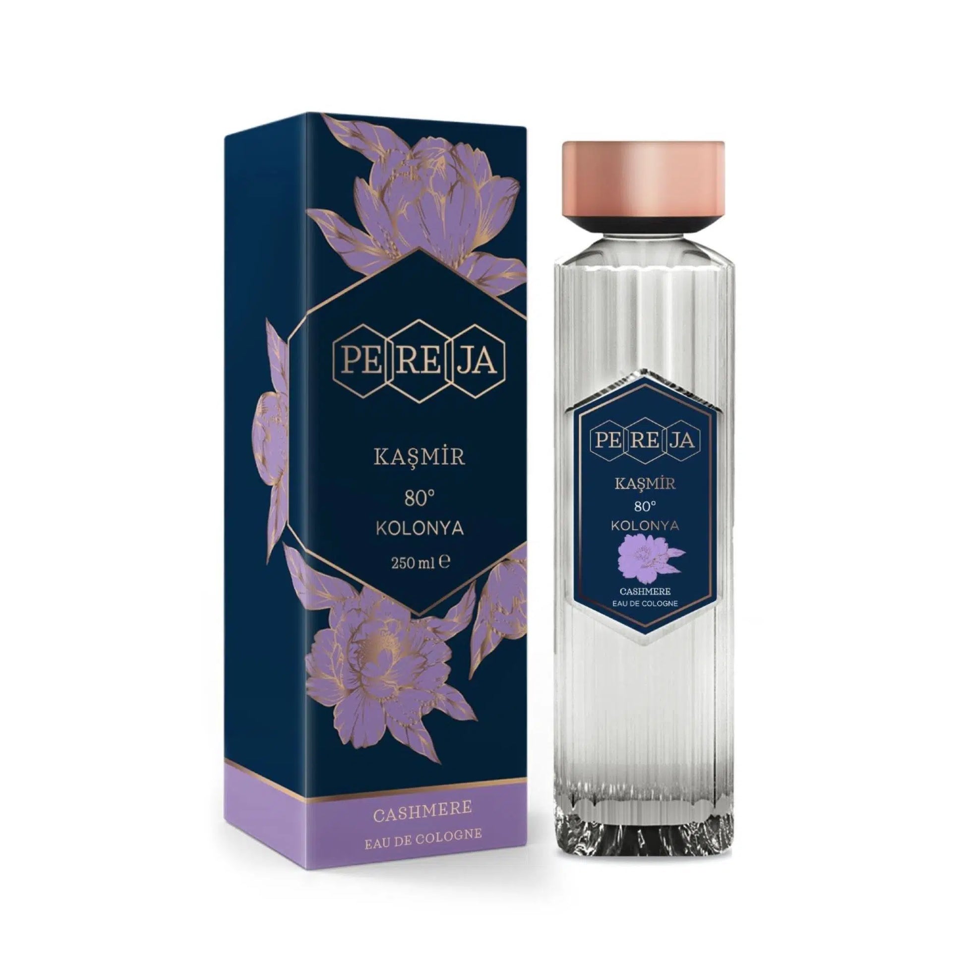 Kaşmir 250 ml Cam Şişe Kolonya 80°