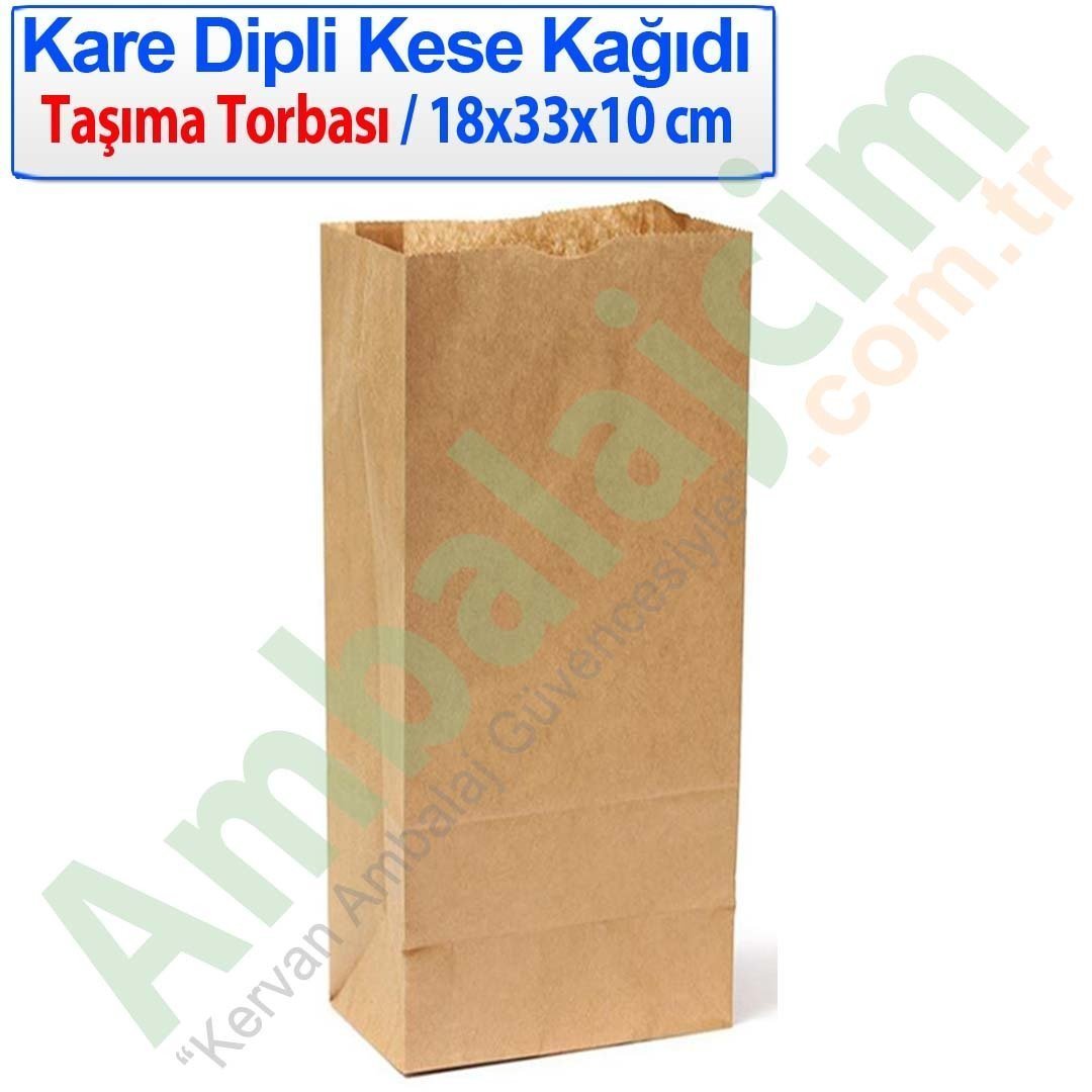 Kese Kraft 18x33x11 Cm Kare Dipli 50 ADETLİ PAKET