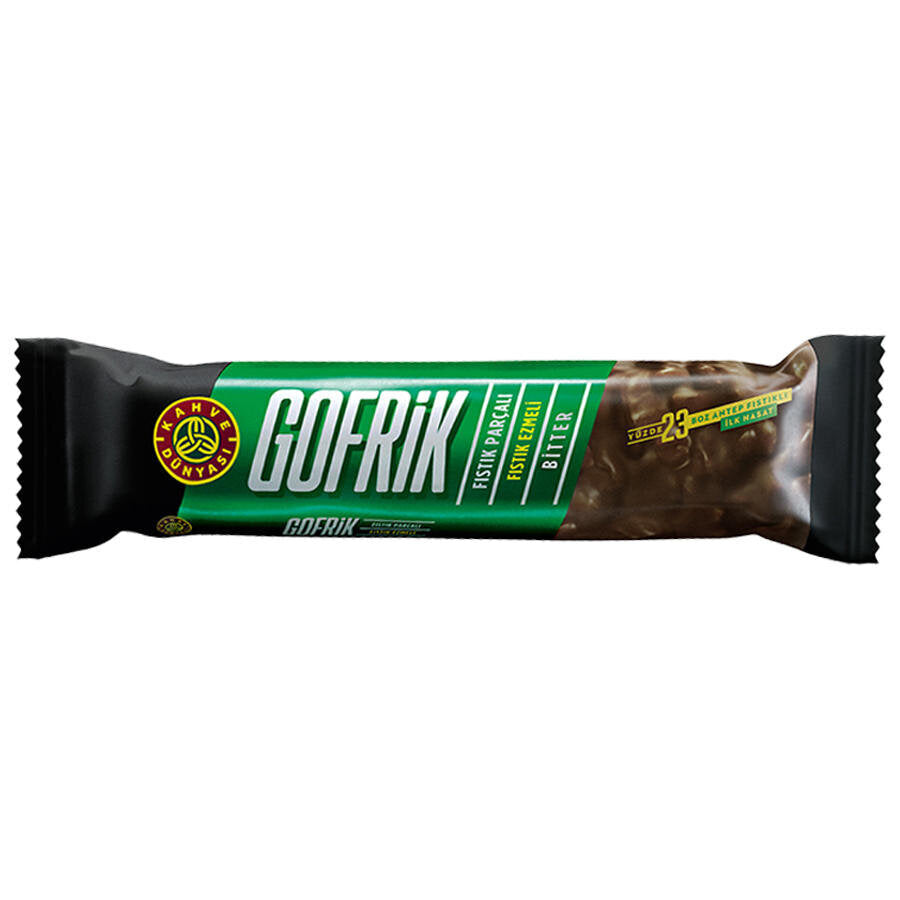 Kahve Dünyası Gofrik Antep Fıstıklı Bitter Çikolata 33 g x 24'lü