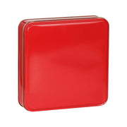 Kırmızı Metal Kutu 19,2x19,2x4,5 cm