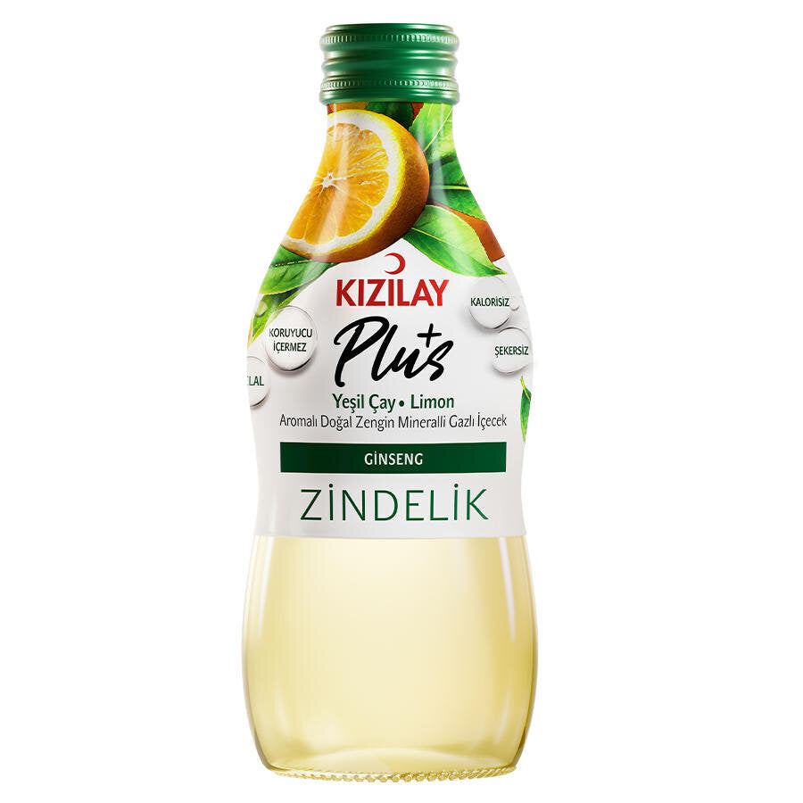 Kızılay Plus+ Yeşil Çay & Limon Aromalı Maden Suyu 24 x 200 ml