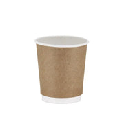 Kraft 8 oz Double Wall Karton Bardak - 25 Adet