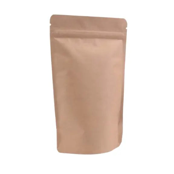 Kraft Alüminyum Kilitli Doypack, 16 x 24 + 8 CM