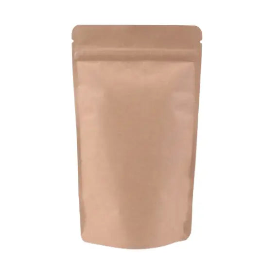 Kraft Alüminyum Kilitli Doypack, 16 x 24 + 8 CM