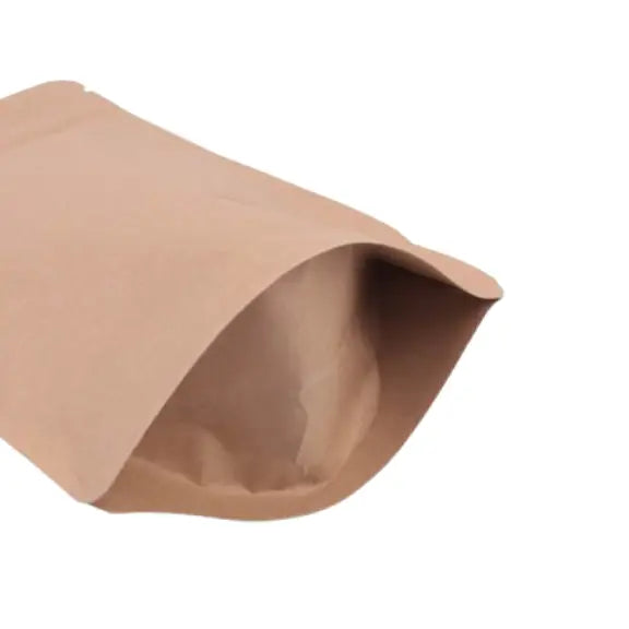 Kraft Alüminyum Kilitli Doypack, 16 x 24 + 8 CM
