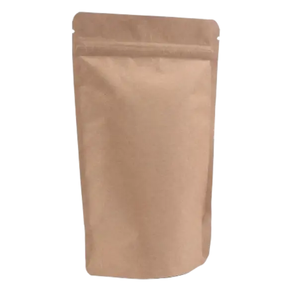 Kraft Alüminyum Kilitli Doypack, 16 x 24 + 8 CM