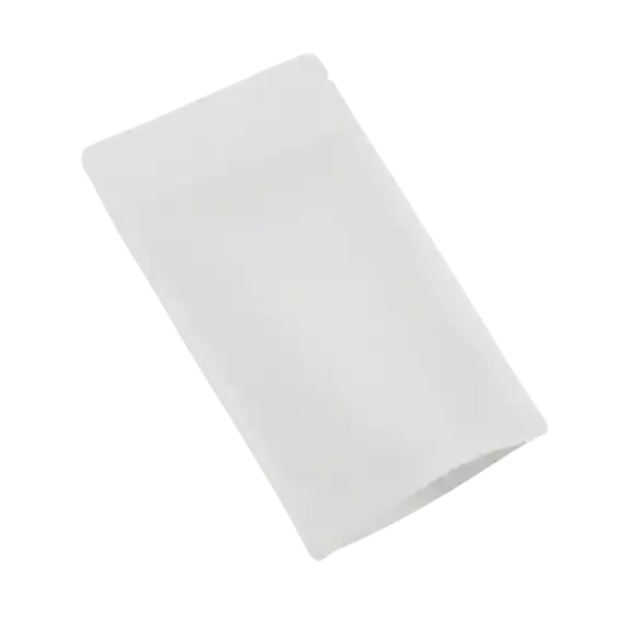 Beyaz Kraft Alüminyum Kilitli Doypack, 25 x 34 + 12 CM