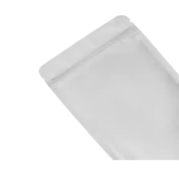 Beyaz Kraft Alüminyum Kilitli Doypack, 25 x 34 + 12 CM