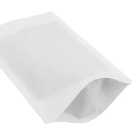 Beyaz Kraft Alüminyum Kilitli Doypack, 25 x 34 + 12 CM