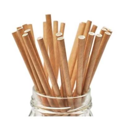 Kraft Frozen Kağıt Pipet 8mmx23cm