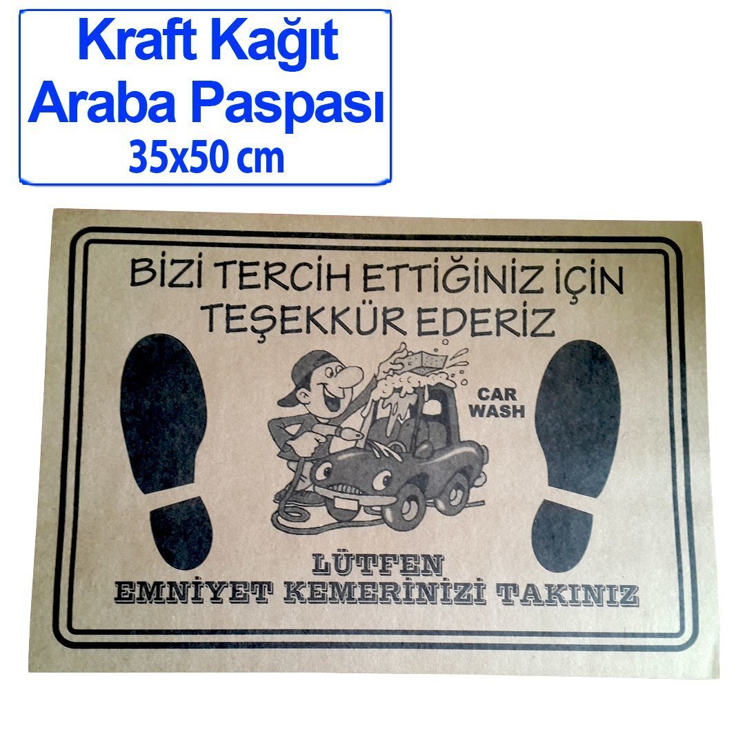 Araba Paspası Kraft 35x50 Cm 100 ADETLİ PAKET