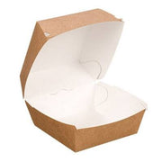 Kraft Karton Hamburger Kutusu 12x12x9 cm Yeni Kilitli