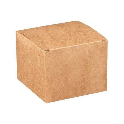 Kraft Karton Hamburger Turta Kutusu 11,5x11,5x9 cm