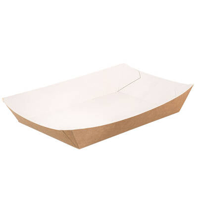 Kraft Karton Kayık Tabak Jumbo 24,5x16,5 cm