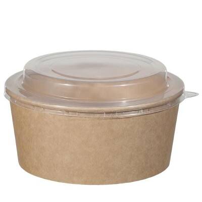Kraft Karton Salata Kase Kapağı Sıcak 550 ve 750 cc