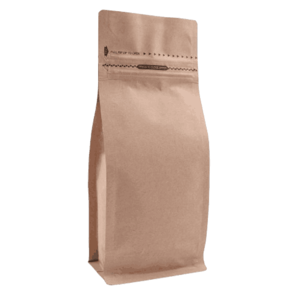 Pocket Kilitli Kraft Metalize Flat Bottom Torba, 11,5 x 21,5 + 8 CM