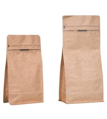 Kraft Metalize Kilitli Flat Bottom 12.5x27.5x8 cm - 500 gr
