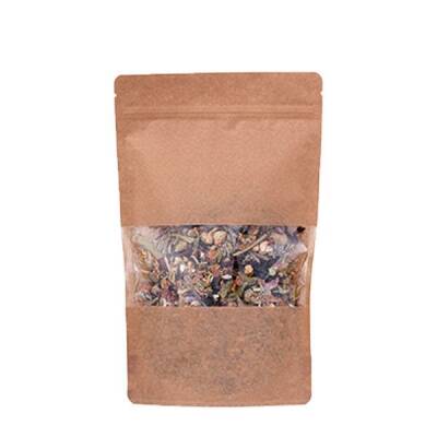 Kraft Pencereli Kilitli Doypack 18x29x9 cm - 750 gr