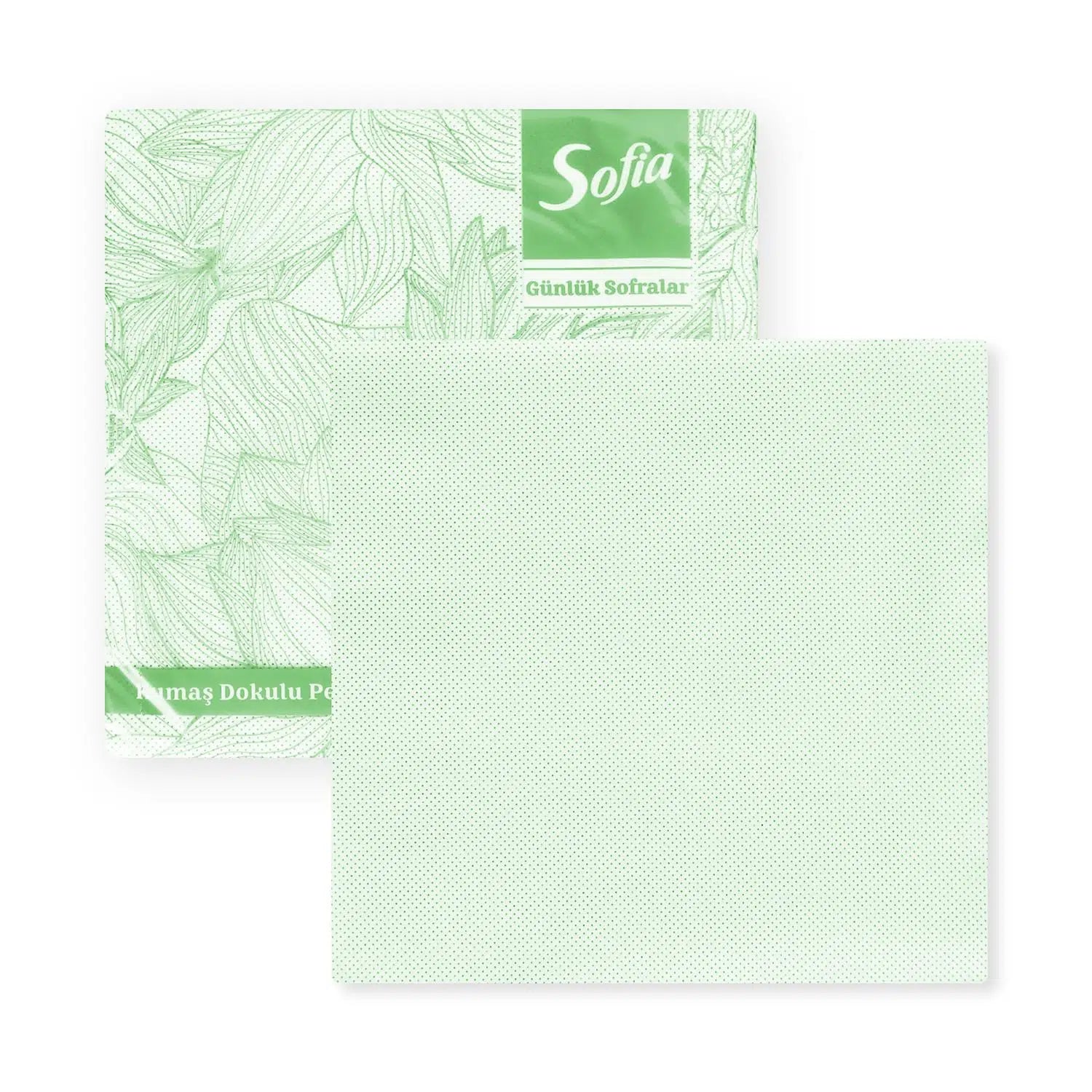 Kumaş Dokulu Lüks Yeşil Peçete 33x33 - 30 Adet