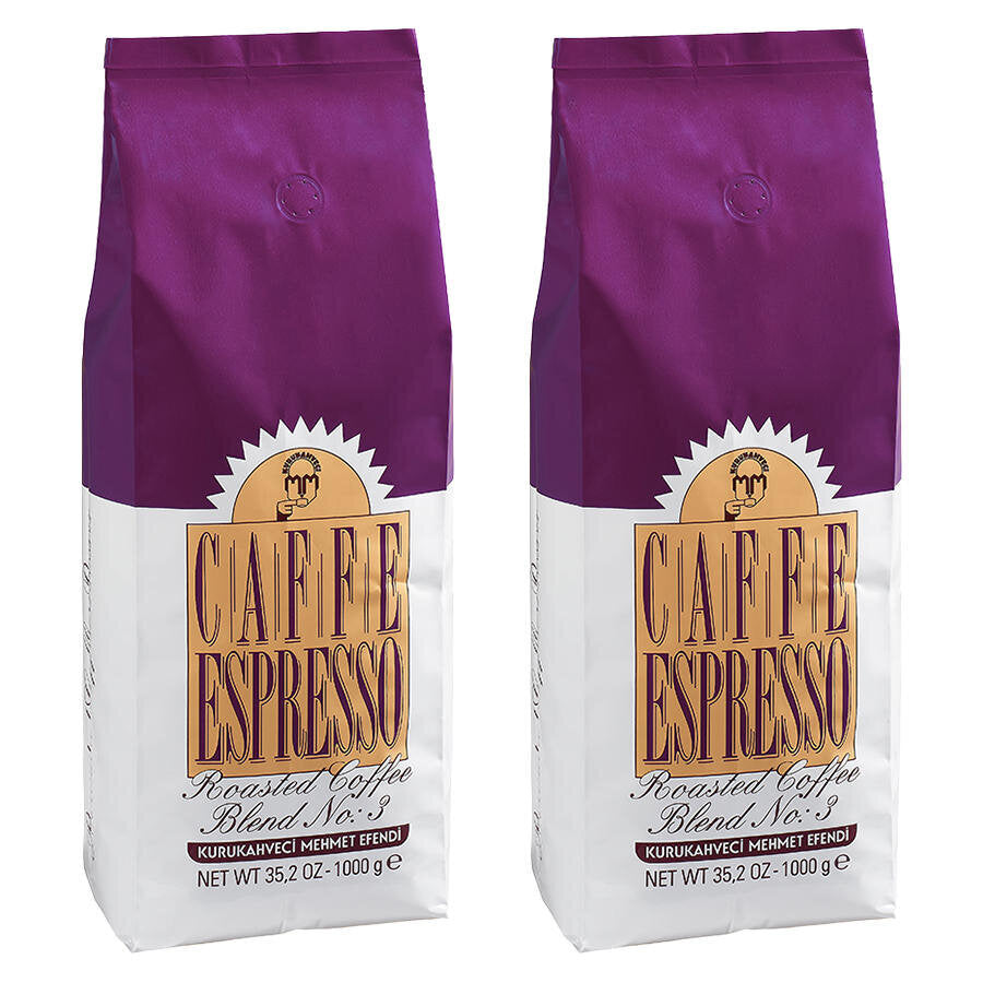 Kurukahveci Mehmet Efendi Espresso No.3 Çekirdek Kahve 1000 g İkincisi %50 İndirimli