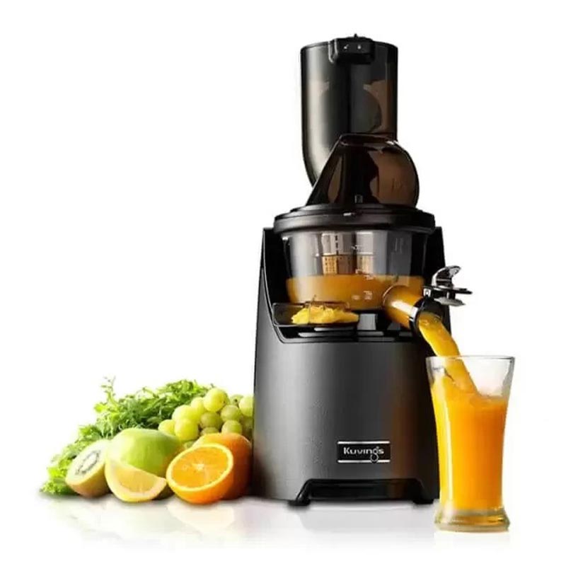 Kuvings EVO820 Slow Juicer Katı Meyve Sıkacağı, Smoothie ve Dondurma Aparatlı, Gri