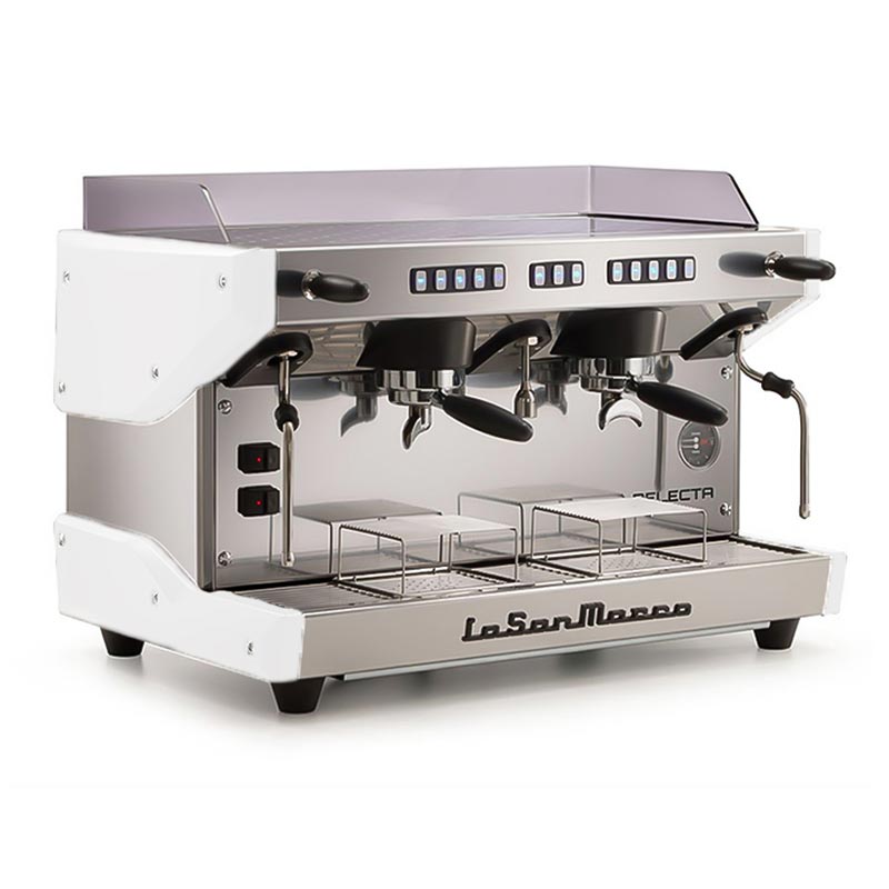 La San Marco Delecta Tam Otomatik Espresso Kahve Makinesi, 2 Gruplu, Beyaz