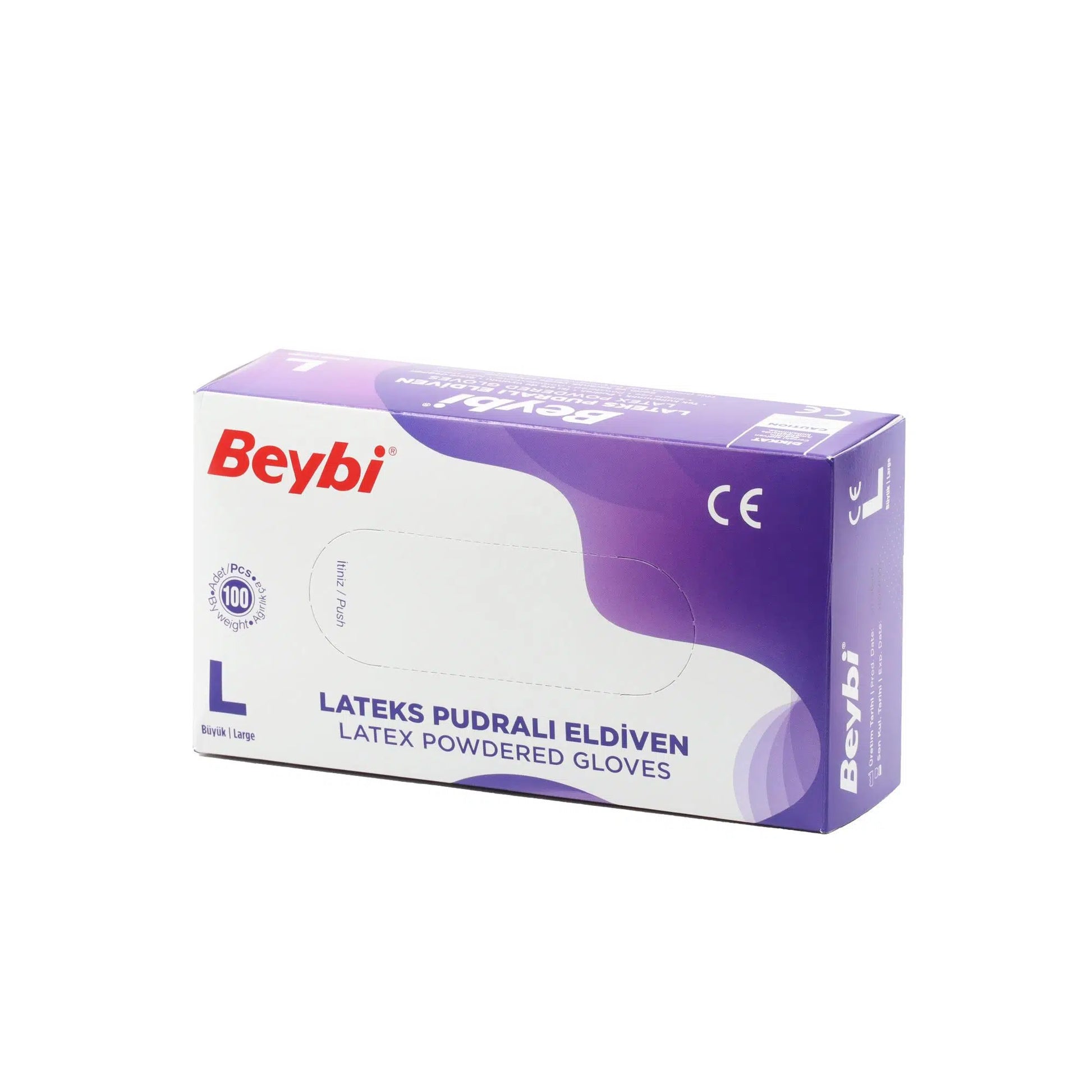 Lateks Eldiven Pudralı Large (Büyük) - 100 Adet