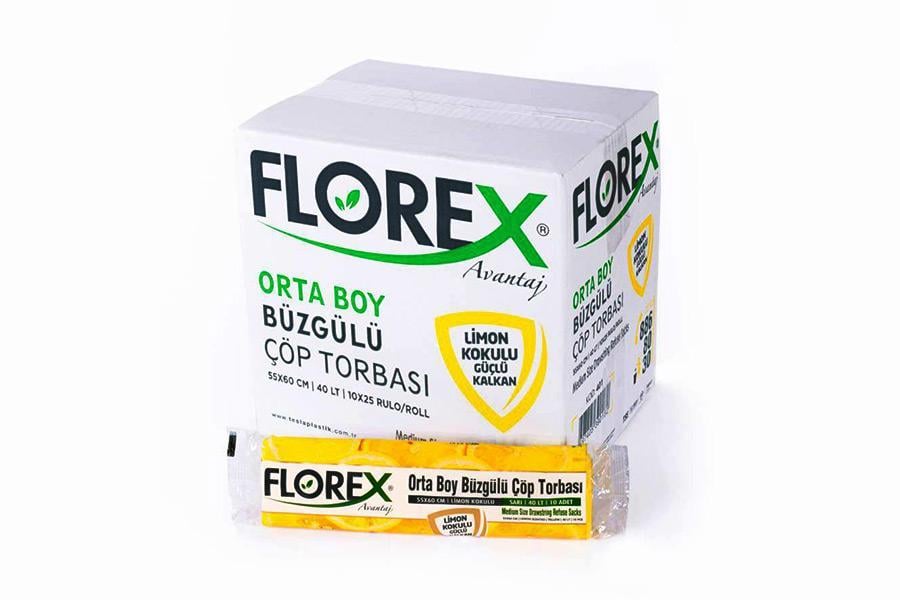 Limon Kokulu Büzgülü Orta Boy Çöp Torbası