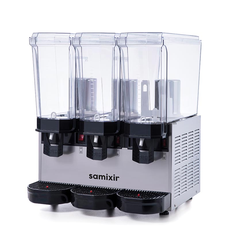 Samixir 60.SSMI Klasik Triple Soğuk İçecek Dispenseri, 20+20+20 L, Fıskiyeli-Fıskiyeli-Karıştırıcılı, Inox