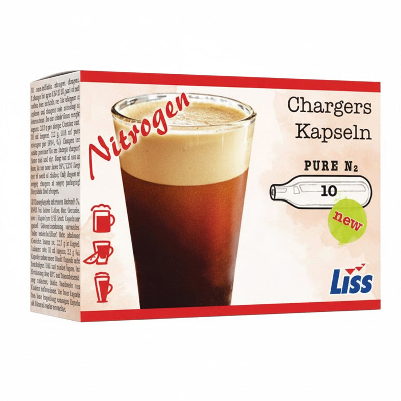 Liss N2-02 Nitrojen Charger Kokteyl Kahve Çay Tüpü, 10 Adet