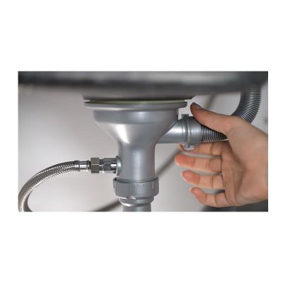 Liva Gaz Bardak ve Kap Yıkama İçin Yan Taşmalı Evye İçi Sifon Sistemi, 115 mm
