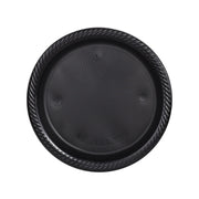 Lüks Plastik Tabak Siyah 22 cm - 25 Adet