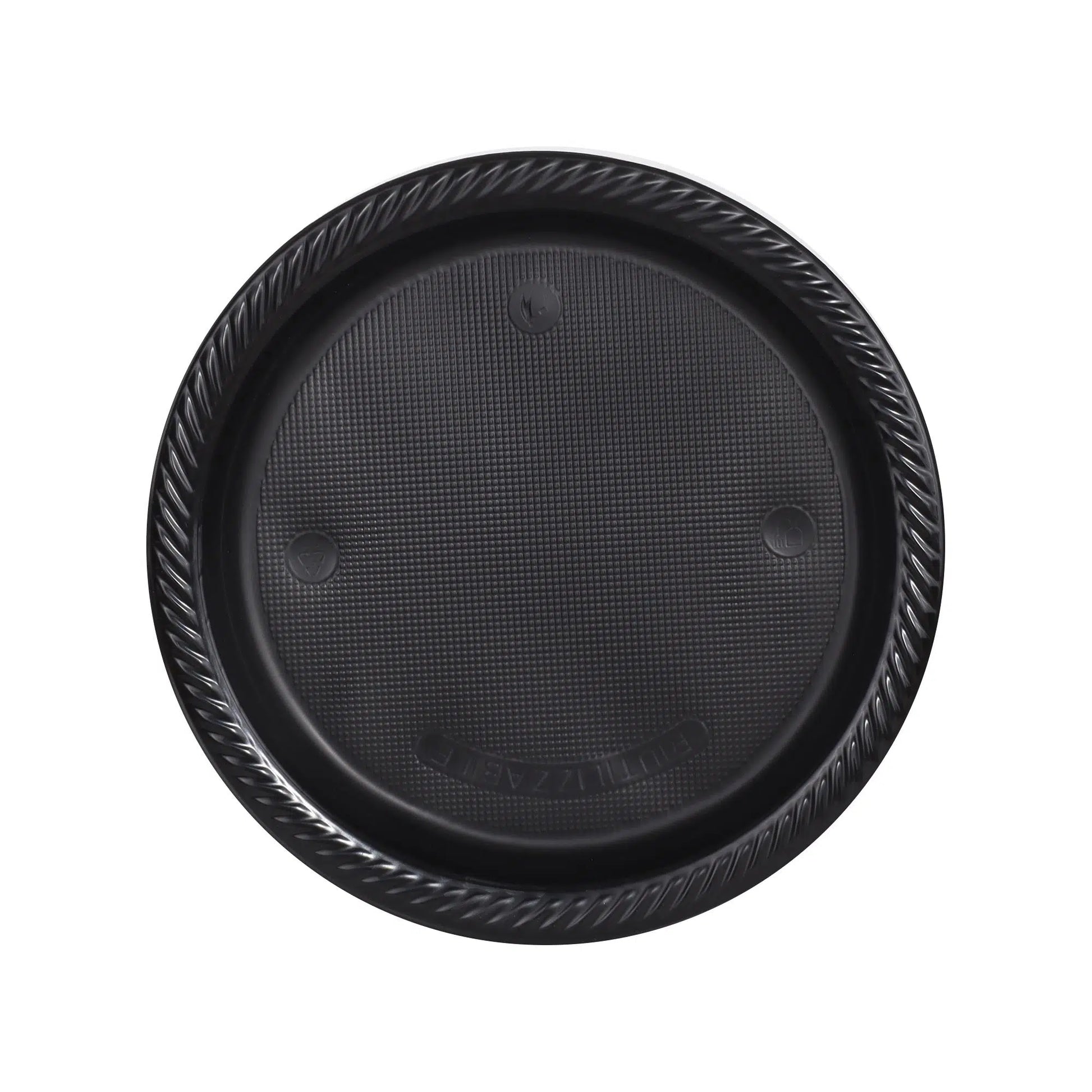 Lüks Plastik Tabak Siyah 22 cm - 25 Adet