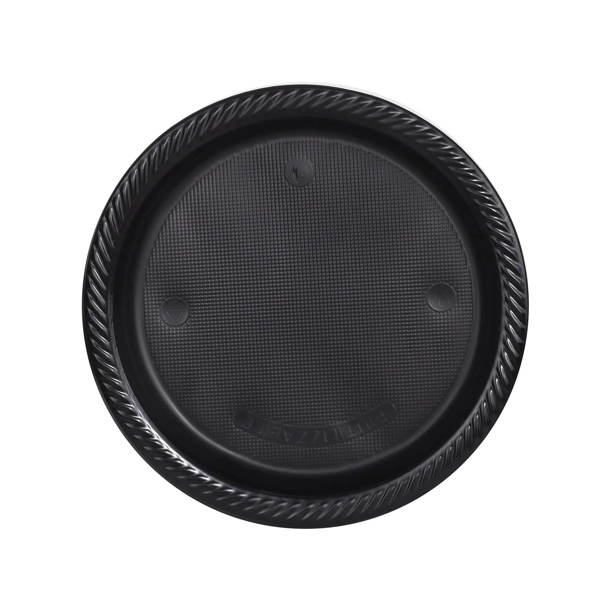 Lüks Plastik Tabak Siyah 22 cm - 25 Adet
