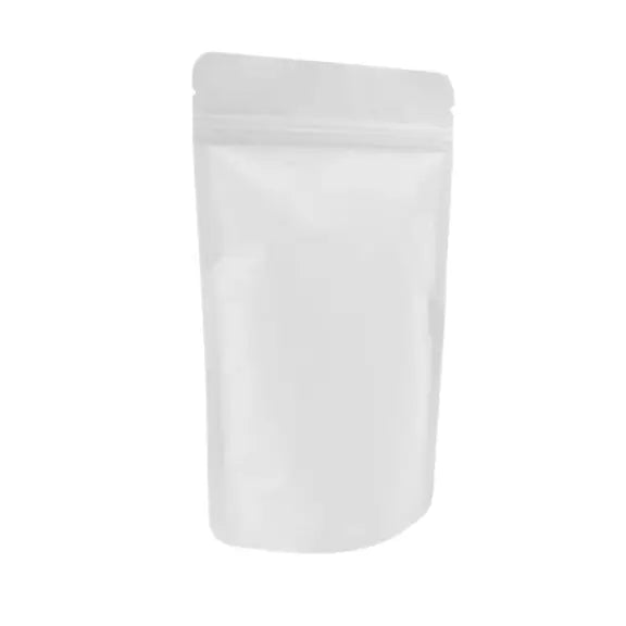 Mat Beyaz Alüminyum Kilitli Doypack, 20 x 30 + 10 CM