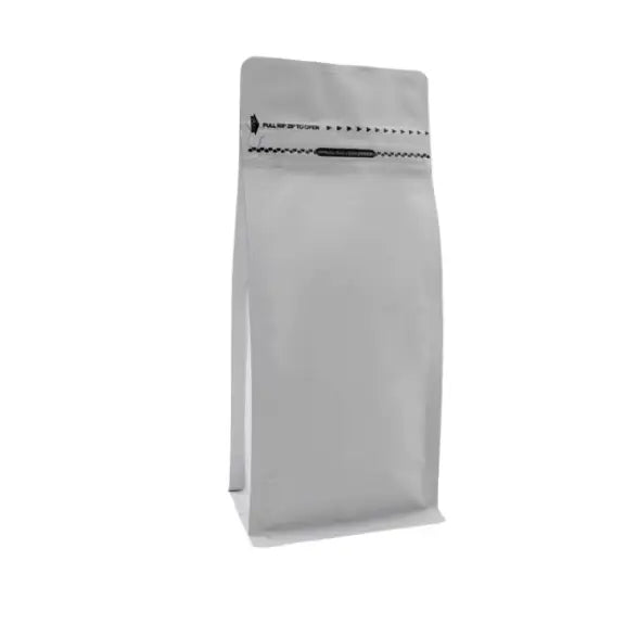 Pocket Kilitli Mat Beyaz Metalize Flat Bottom Torba, 11,5 x 21,5 + 8 CM