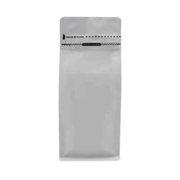Pocket Kilitli Mat Beyaz Metalize Flat Bottom Torba, 11,5 x 21,5 + 8 CM