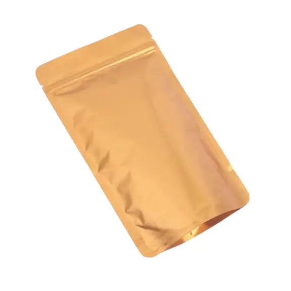 Mat Gold Alüminyum Kilitli Doypack, 20 x 30 + 10 CM