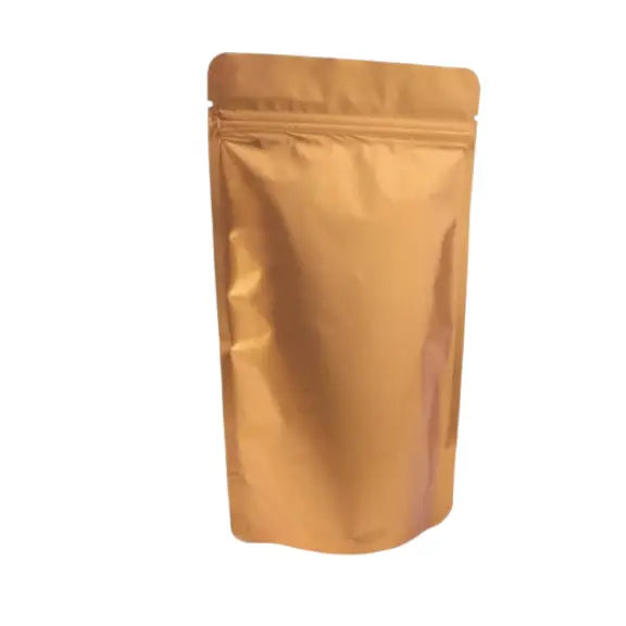 Mat Gold Alüminyum Kilitli Doypack, 20 x 30 + 10 CM
