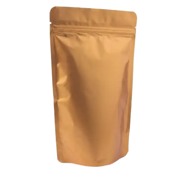 Mat Gold Alüminyum Kilitli Doypack, 20 x 30 + 10 CM