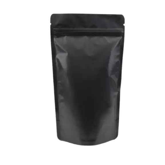 Mat Siyah Alüminyum Kilitli Doypack, 20 x 30 + 10 CM