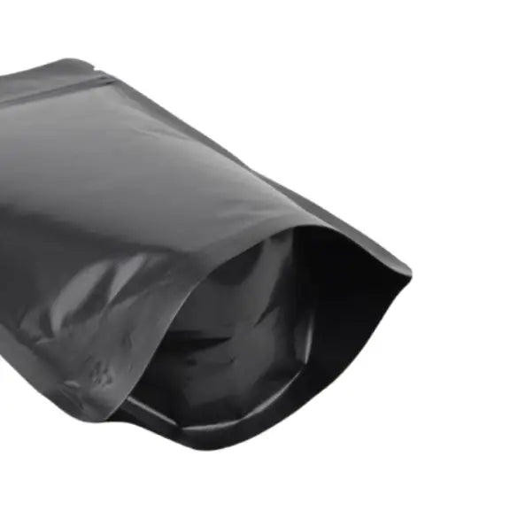 Mat Siyah Alüminyum Kilitli Doypack, 20 x 30 + 10 CM