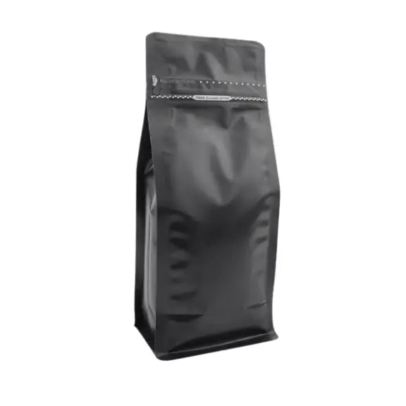 Pocket Kilitli Mat Siyah Metalize Flat Bottom Torba, 11,5 x 21,5 + 8 CM