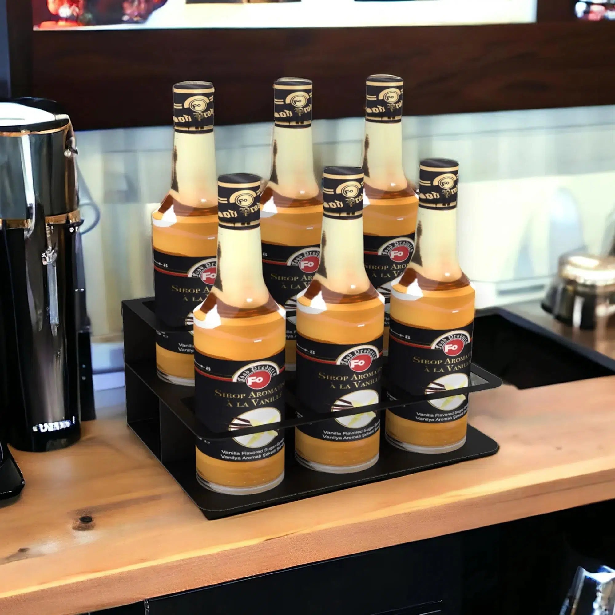 Metal 2 Katlı 6 Bölmeli Şurup Standı