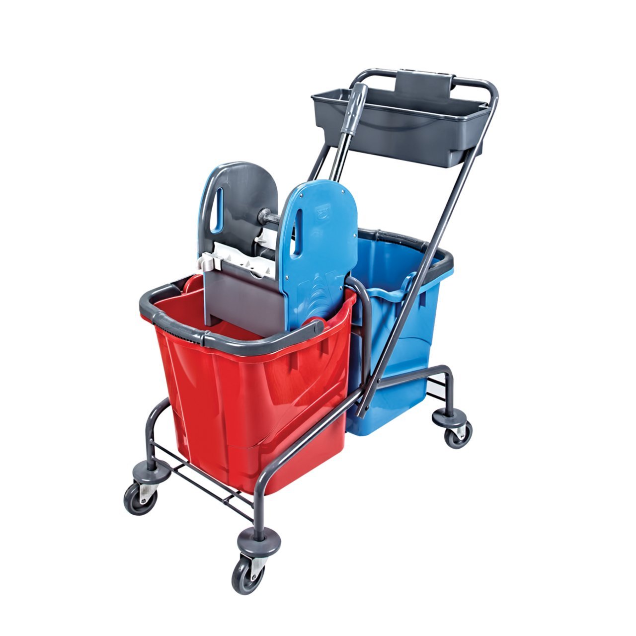 Plastik Pres Boyalı Metal Taşıyıcı Temizlik Arabası