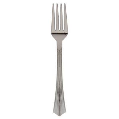 Metal Görünümlü Plastik Çatal