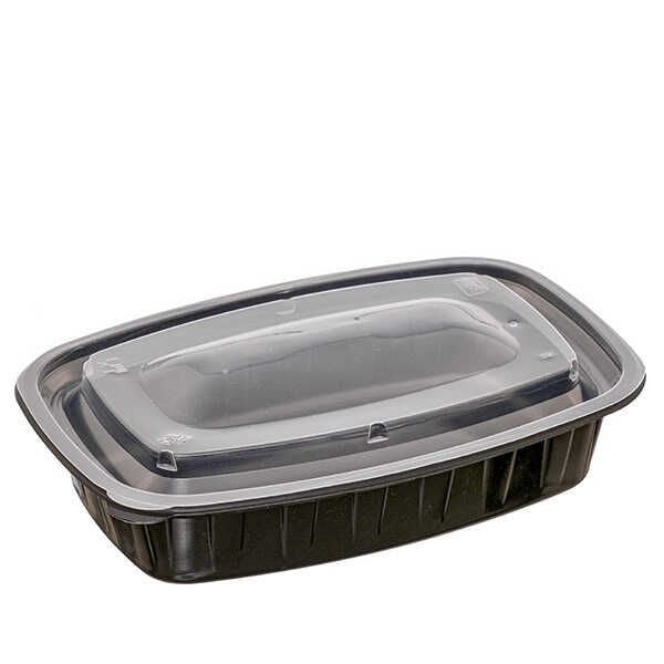 Sİyah Plastik Isıya Dayanıklı Gıda Kabı 500 cc