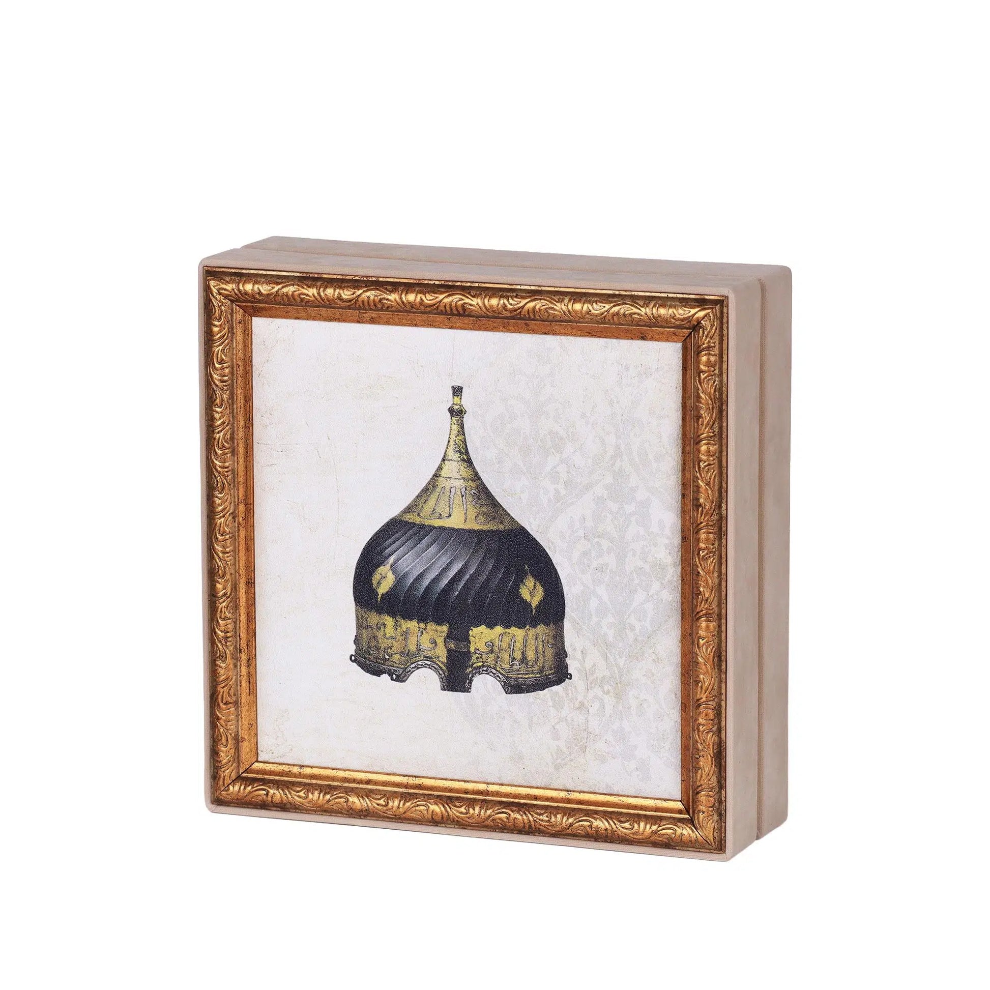 Miğfer Krem Tablo Çikolata Kutusu Takımı 25 Bölmeli 25x25 cm