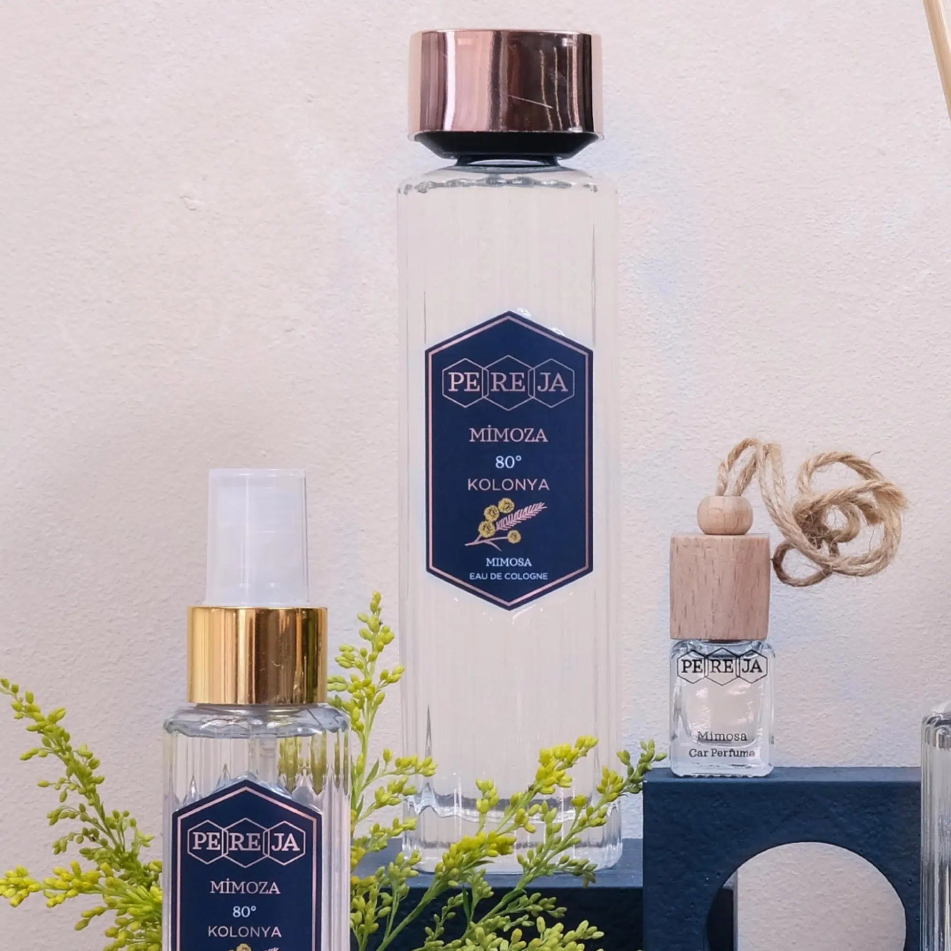 Mimoza 250 ml Cam Şişe Kolonya 80°