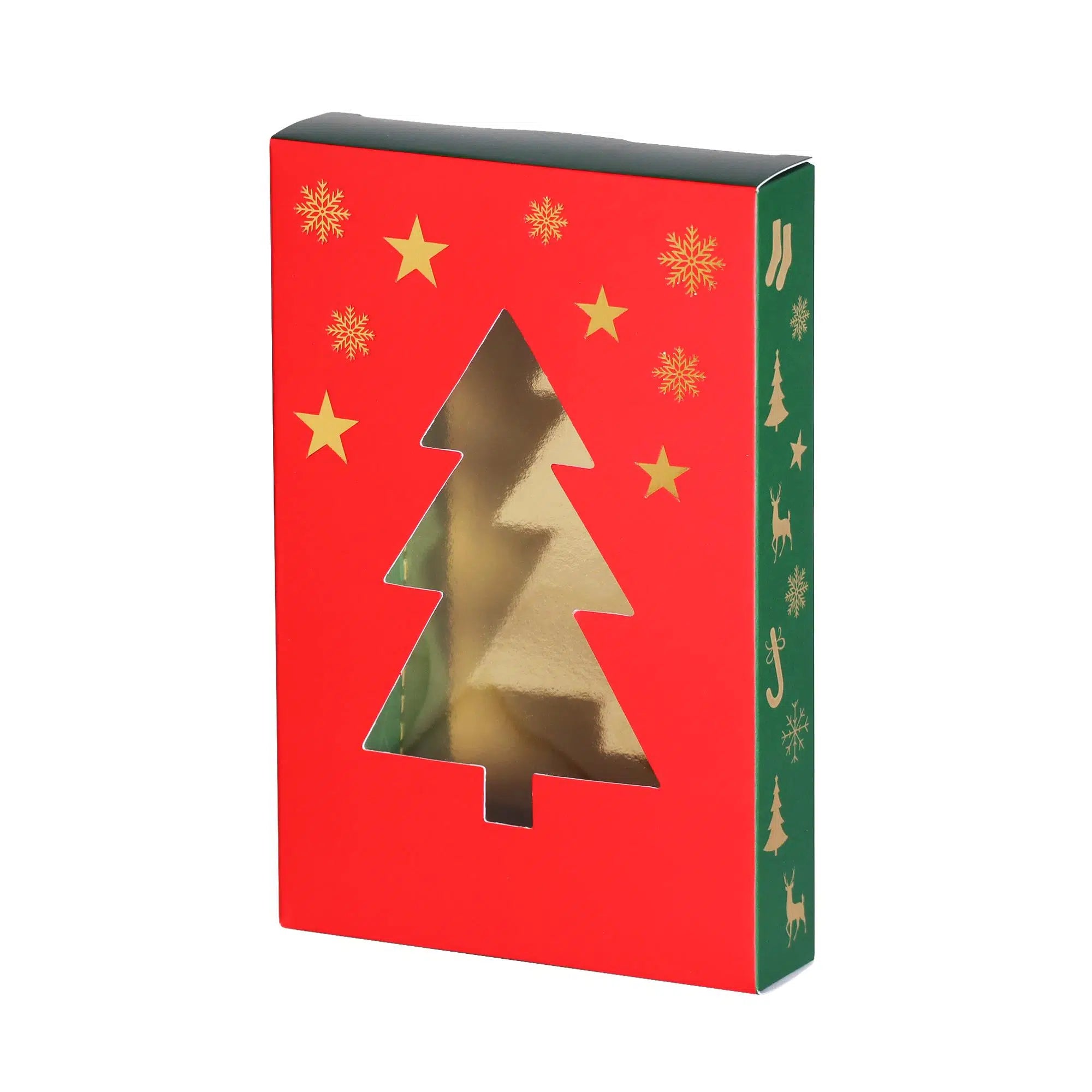 Montajsız Dubai Çikolatası Kutusu (Yılbaşı Temalı) 17,5x11,5x2,8 cm - 50 Adet